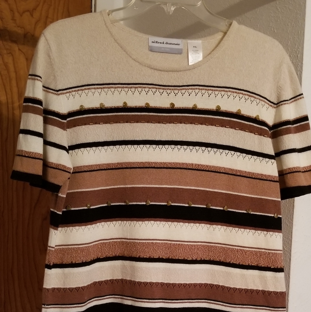 Alfred Dunner Short Sleeve Sweater